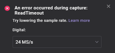 ReadTimeout Error Pop Up