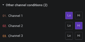 Digital Channel State Conditions for Trigger