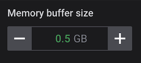 Memory Buffer Size Setting