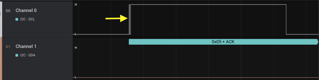 Glitch in SCL Signal